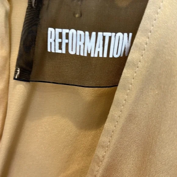 Beautiful Gold Long Dress Reformation
